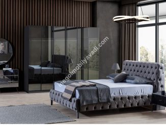 İnegöl Mobilya Bronze Antrasit Yatak Odası Takımı