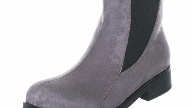 Büyük Numara Fermuarlı Kadın BOT K418 Gri