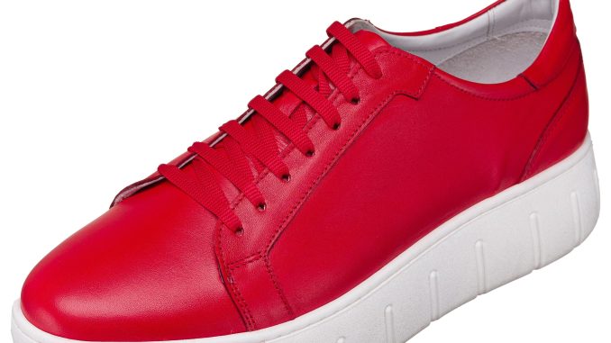 Büyük Numara Erkek Gündelik Spor Ayakkabı - CK141 Kırmızı Deri Ayakkabı