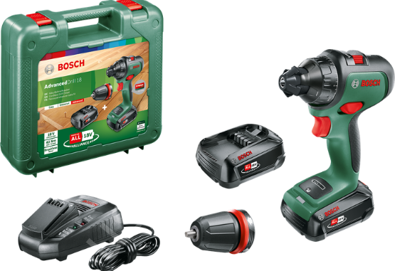 Bosch AdvancedDrill 18 Tek Akülü Delme Vidalama Makinesi 18V (1 x 2,5 Ah) + Şarj Cihazı AL 1830 CV 06039B5006